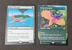 (2x LOT) Birds of Paradise Retro Frame + Regular - Dominaria Remastered MTG - Image 1