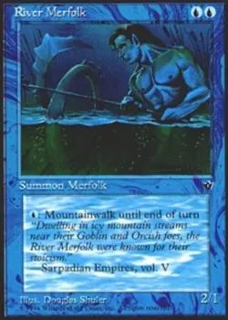 1x River Merfolk Heavy Play, English Fallen Empires MTG Magic - Image 1