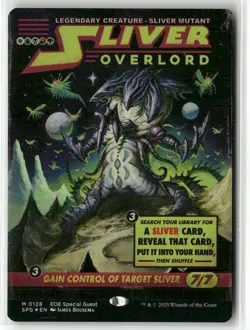 Sliver Overlord (Borderless) 128 NM Foil MTG Special Guests Magic - Image 1