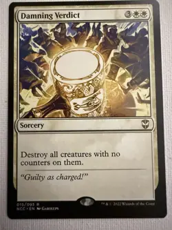 Damning Verdict Commander: Streets of New Capenna (Rare) Magic MTG - Image 1