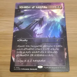 1x Torment of Hailfire, Borderless Foil, Secret Lair 9992, Magic MTG LP See pics - Image 1