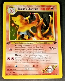 1ST EDITION POKEMON GYM CHALLENGE - BLAINE'S CHARIZARD #2/132 - HOLO (NM) - Image 1