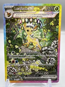 Leafeon EX Prismatic Evolutions Sir 144/131 Special Illustration Rare Pokemon,NM - Image 1