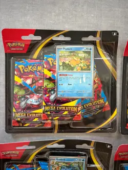 Lot of 6 Pokemon Mega Evolution 3 Pack Blister - 3x Golduck & 3x Psyduck SEALED - Image 2