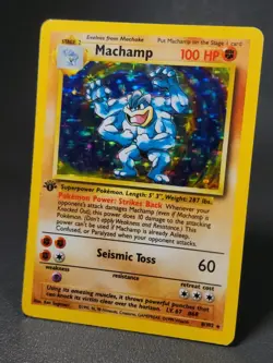 Machamp Holo Rare 013/102 Base Set 1st Edition - MP English Vintage Pokemon - Image 3