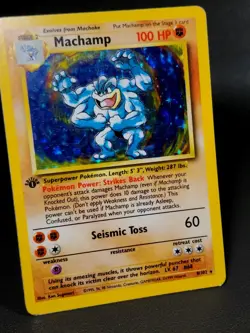 Machamp Holo Rare 013/102 Base Set 1st Edition - MP English Vintage Pokemon - Image 4