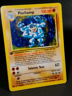 Machamp Holo Rare 013/102 Base Set 1st Edition - MP English Vintage Pokemon - Image 5