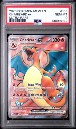 2023 POKEMON MEW EN-151 ULTRA RARE #183 CHARIZARD EX PSA 10 - Image 1