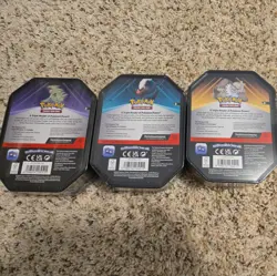 Pokemon TCG Triple Whammy Back Issue Collector Tin (Set of 3) Factory Sealed. - Image 2