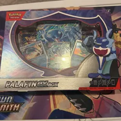 Pokemon TCG Palafin ex Box w 4 Booster Packs + 3 Promos Factory Sealed NEW - Image 1