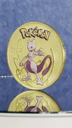 Mewtwo Gold Coin - Pokemon Coin Gold Plated - Coin ships in Plastic Capsule - Image 2