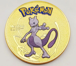 Mewtwo Gold Coin - Pokemon Coin Gold Plated - Coin ships in Plastic Capsule - Image 4