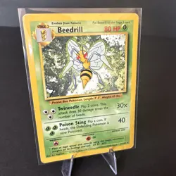 Pokemon TCG - Beedrill - 17/102 - Rare Unlimited - Base Set [Moderately Played] - Image 1