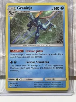 Pokemon - Greninja - Detective Pikachu - 9/18 - Holo Rare - Near Mint NM - Image 1