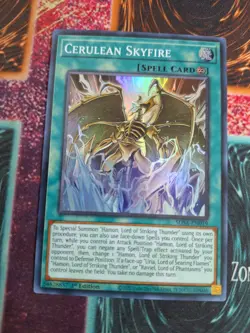 Yu-Gi-Oh! Cerulean Skyfire SDSA-EN019 Super Rare 1st Edition Near Mint - Image 1