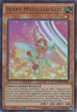 Yugioh! LP Berry Magician Girl - MVP1-EN014 - Ultra Rare - 1st Edition Lightly P - Image 1