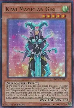 Yugioh! LP Kiwi Magician Girl - MVP1-EN016 - Ultra Rare - 1st Edition Lightly Pl - Image 1