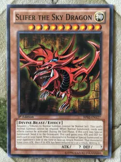 YuGiOh SLIFER THE SKY DRAGON Mosaic Rare BP02-EN127 - Image 2