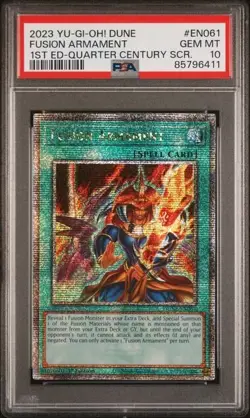PSA 10 Gem Mint - Fusion Armament DUNE-EN061 Quarter Century Secret Rare YuGiOh - Image 1