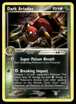 Dark Ariados 30/109 Pokemon Card Team Rocket Returns Uncommon 70 HP NM C52 - Image 1