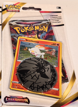 Pokemon SWSH Lost Origin Booster Pack BLISTER PACK 10 Cards +SCORBUNNY PROMO NEW - Image 1