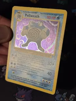 Pokemon Cards Poliwrath 13/102 Holo Rare Base Set UNLIMITED - (LP) - Image 3