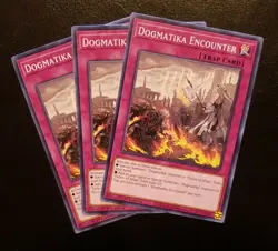 Yugioh Dogmatika Encounter Playset (3 Cards) ROTD-EN071 1st Ed Pack Fresh - Image 1