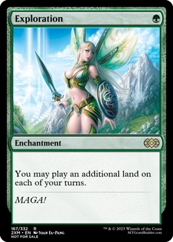 EXPLORATION : MTG altered-art magic card : with Faerie Warrrior Temptress! - Image 1