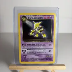 Dark Alakazam - 18/82 - Non Holo Rare - Team Rocket Set Pokemon Card - LP - Image 1