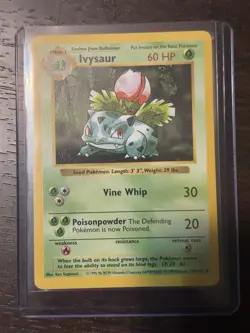 Shadowless Ivysaur Pokemon Card 1999 Base Set WOTC TCG 30/102 MP - Image 1