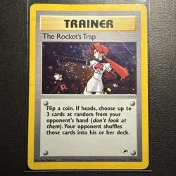 The Rocket's Trap 19/132 Holo Pokemon TCG Gym Heroes Trainer Card - HP - Image 1