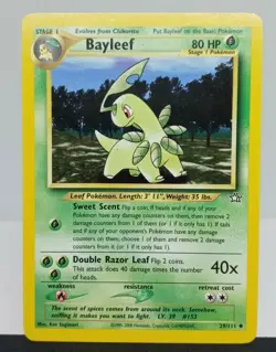 Bayleef 29/111 Neo Genesis Vintage WotC Pokemon Card - NM - FREE SHIPPING - Image 1