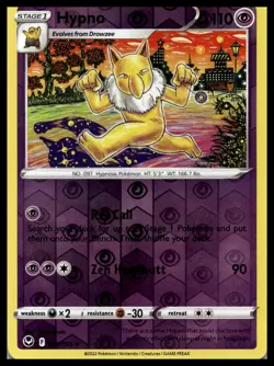 Hypno 061/195 Silver Tempest Reverse Holo Pokemon Card | NM - Image 1