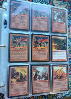 2x Vintage RED Binders MANA ECHOES BRAID OF FIRE MTG Magic the Gathering - Image 1