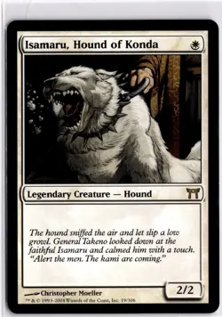 Isamaru, Hound of Konda Normal R Champions of Kamigawa 19 NM - Image 1