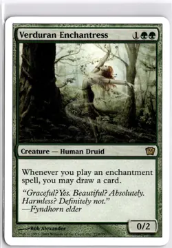 Verduran Enchantress Normal R 9th Edition 279 NM - Image 1