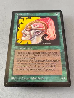 Llanowar Elves Common MTG Beta-Lightly Played Excellent plus-Vintage Magic - Image 3
