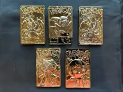 1999 Pokemon Burger King 23k Gold Plated Trading Cards - (5 Total) Charizard - Image 1