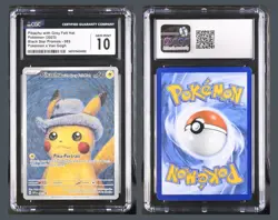2023 POKEMON X VAN GOGH #085 PIKACHU WITH GREY FELT HAT CGC 10 GEM MINT - Image 3