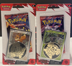 Pokemon Destined Rivals Lot Of 2 Checklane Blister Packs EEVEE + ZARUDE - NEW - Image 1