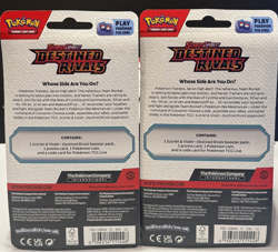 Pokemon Destined Rivals Lot Of 2 Checklane Blister Packs EEVEE + ZARUDE - NEW - Image 2