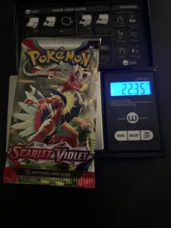 VERY HEAVY 22.35g Scarlet And Violet Base Pokemon TCG Booster Pack - Image 1