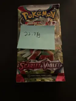 VERY HEAVY 22.35g Scarlet And Violet Base Pokemon TCG Booster Pack - Image 4