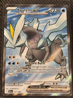 Kyurem EX - 157/086 - Full Art Double Rare - Pokemon Black Bolt & White Flare NM - Image 1