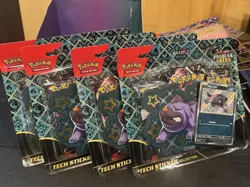 Pokemon TCG Paldean Fates Tech Sticker Collection Display - 12 Blisters 36 Packs - Image 5