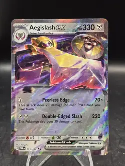 Pokemon TCG Aegislash ex 135/182 Sv04: Paradox Rift Double Rare Holo NM - Image 1