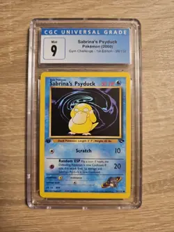 2000 Pokemon Gym Challenge 1st Edition Sabrina's Psyduck CGC 9 99/132 - Image 1