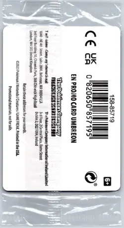 Sealed Umbreon 130/197 GameStop Stamped Promo Obsidian Flames Pokemon Read Desc - Image 2