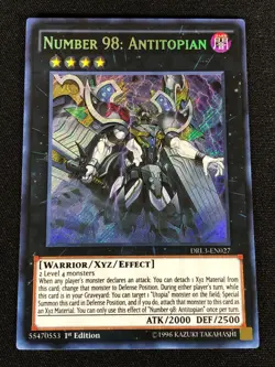 Yugioh Number 98: Antitopian DRL3-EN027 1st Secret (NM) - Image 1