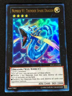 Yugioh Number 91: Thunder Spark Dragon REDU-EN098 Ultra (NM) - Image 1